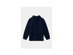 Gilet zippé bleu marine torsadé pour garçon