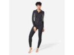 Tee shirt manches longues zippé aquagym aquabike Femme - Phoebe noir