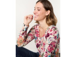 T-Shirt manches longues imprimé BEIGE Femme