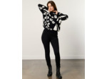 Pull épais bicolore NOIR Femme