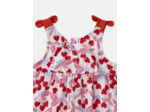 Robe body imprimée cerises coeurs