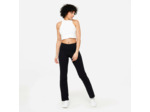 Legging de fitness évasé en coton femme , noir ultra