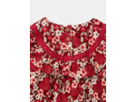Robe fleurie en velours côtelé