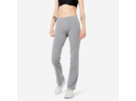 Legging fitness long coton extensible ceinture basse femme - Fit+ gris