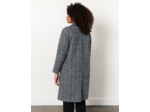 Manteau long uni ANTHRACITE Femme