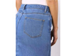 Jupe midi uni BLEU CLAIR