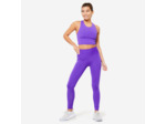 Legging taille haute gainant Fitness Cardio Femme Violet
