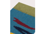 Chaussettes turquoises à motif tigre pour garçon