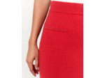 Jupe courte uni ROUGE