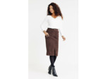 Jupe midi en velours