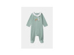 barboteuse verte à col pour bébé fille