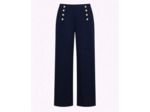 Pantalon 7/8 droit uni MARINE Femme