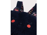 Robe bleu minuit en velours pour bébé fille
