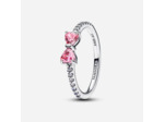 Bague Noeud Rose Scintillant