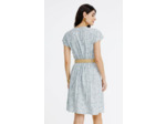 Robe cache-coeur avec ceinture rafia