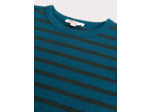 T-shirt turquoise foncé avec rayures vertes pour garçon
