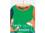 T-shirt vert à manches bicolores pour bébé garçon
