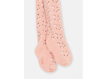 Collants rose thé à imprimé fleuri pour bébé fille