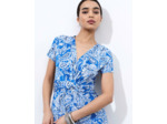 Robe longue imprimée BLEU