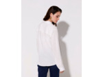 Chemisier manches longues uni BLANC Femme