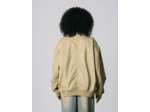 Veste bombers en matière enduite beige kaki