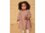 Robe rayée avec fils métallisés
