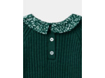 Pull à col fleuri