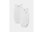 Lot de 2 bodies bébé garçon à bretelles en coton issu de l'agriculture biologique