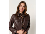 Veste courte unie MARRON Femme