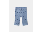 Pantalon brodé fleurs