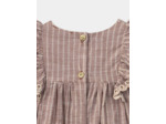 Robe rayée avec fils métallisés
