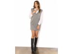 Robe courte faux uni NOIR