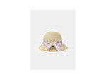 Chapeau de paille avec nœud Fille