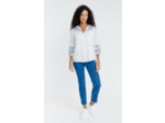 Blouse boutonnée uni avec broderie