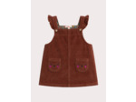 Robe noisette en velours pour bébé fille