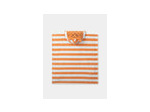 Poncho de bain rayé à capuche