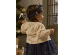 Cardigan ajouré en fils métallisés
