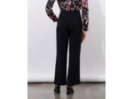 Pantalon long large uni NOIR Femme