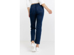 Pantalon 7/8 Satin Denim Brut Ceinture