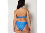 Bandeau armaturé haut de maillot imprimé léopard