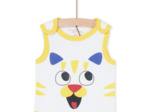Body blanc et jaune sans manches