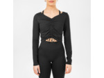 T-shirt danse modern jazz manches longues modulable femme - noir