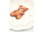 Assiette ondulée à motif ours en peluche