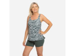 Maillot de bain femme 1 pièce tankini shorty heva ondu kaki