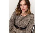 Top manches longues imprimé léopard CAMEL Femme