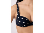Push-up haut de maillot à pois