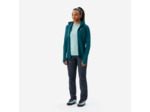 Pull technique à capuche en laine mérinos femme - alpinism bleu