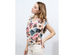 T-Shirt manches courtes imprimé BLANC Femme