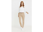 Pantacourt satin stretch avec broderie