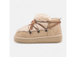 Boots à talon compensé Femme beige